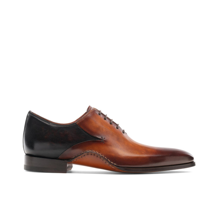 Height Increasing Black & Tan Leather Bowral Oxfords Shoes