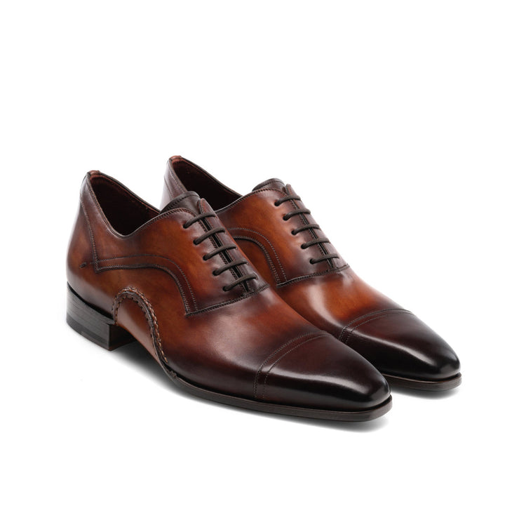 Height Increasing Brown Leather Byron Bay Oxfords Shoes