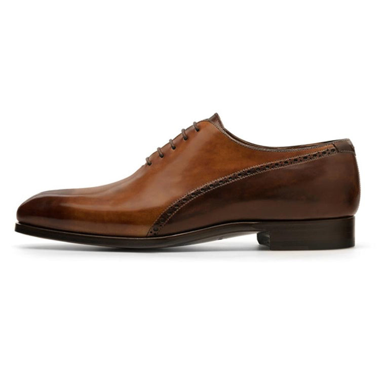 Flat Feet Shoes - Tan & Brown Leather Darien Brogue Oxfords with Arch Support