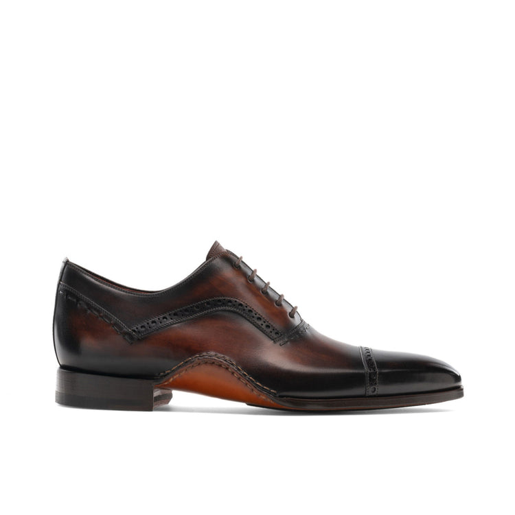 Height Increasing Brown Leather Bega Oxfords Shoes