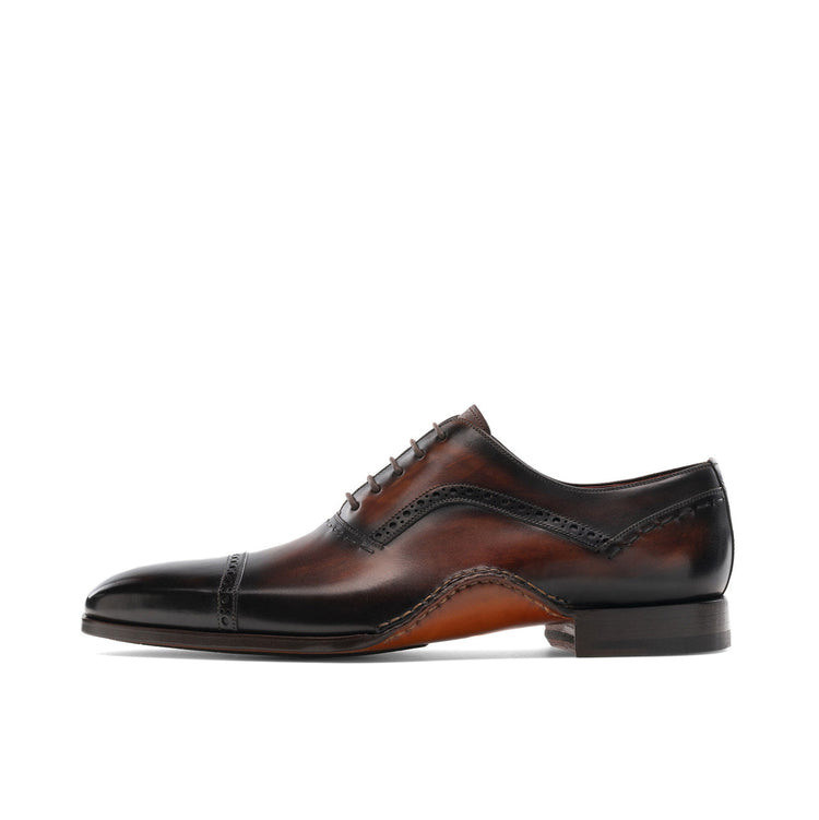 Height Increasing Brown Leather Bega Oxfords Shoes