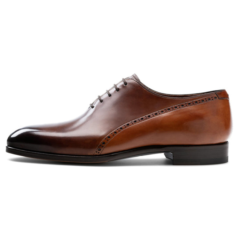 Height Increasing Brown & Tan Leather Darien Brogue Oxfords