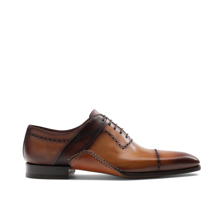 Height Increasing Tan Leather Canberra Oxfords Shoes