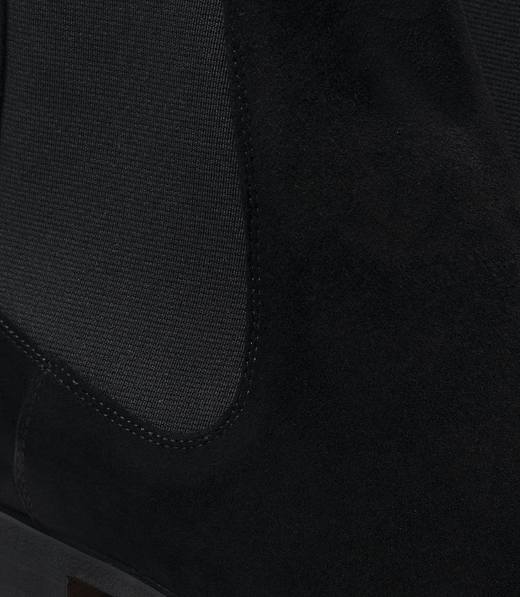 Flat Feet Shoes - Black Suede Strasburg Chelsea Boots with Arch Support