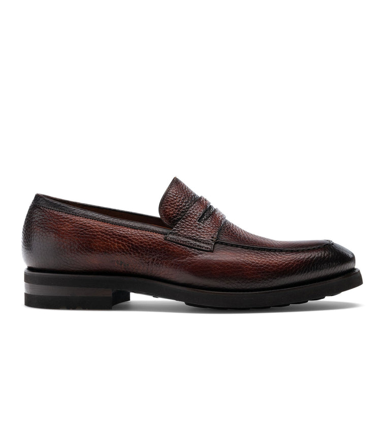 Height Increasing Brown Leather Montreal Chunky Loafers