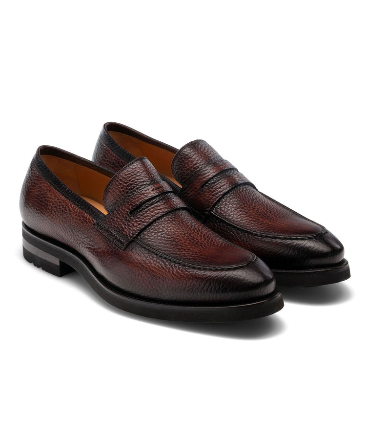 Flat Feet Shoes - Brown Leather Montreal Chunky Loafers with Arch Support
