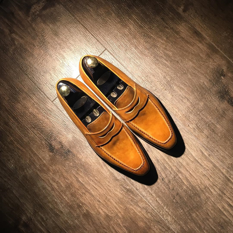 Height Increasing Tan Suede Almeria Penny Loafers