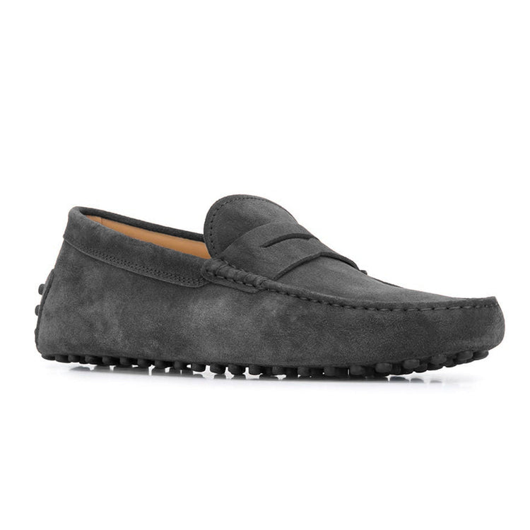 Grey Suede Alcalde Penny Driving Loafers