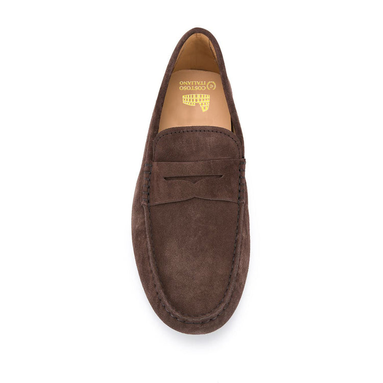 Brown Suede Alcalde Penny Driving Loafers