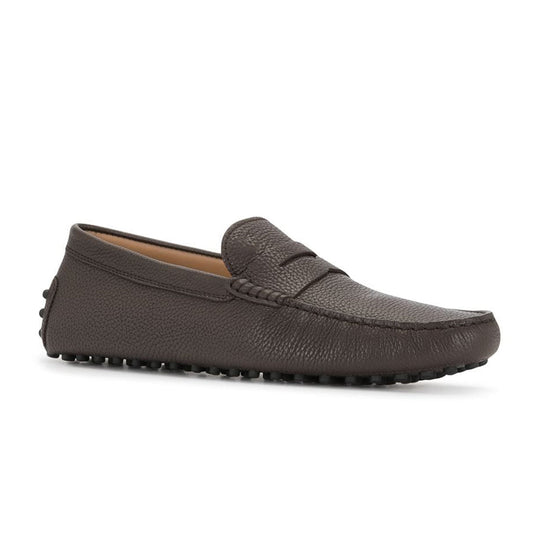 Height Increasing Brown Leather Burgos Driving Loafers