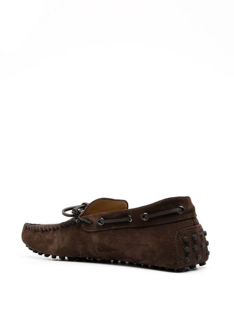 Height Increasing Brown Suede Alcalde Driving Loafers
