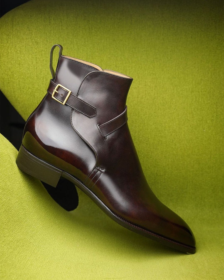 Brown Leather Albon Slip On Jodhpur Boots