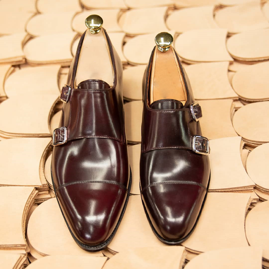 Brown Leather Braga Monk Straps