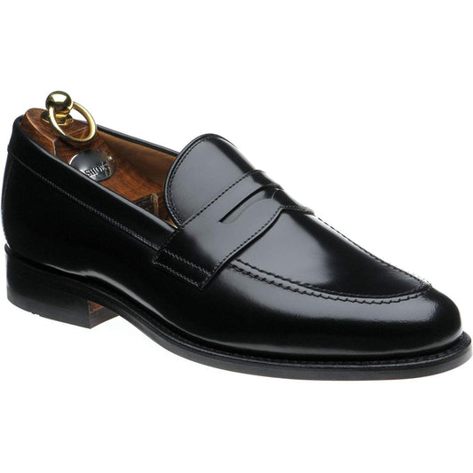 Black Leather Clapham Loafers