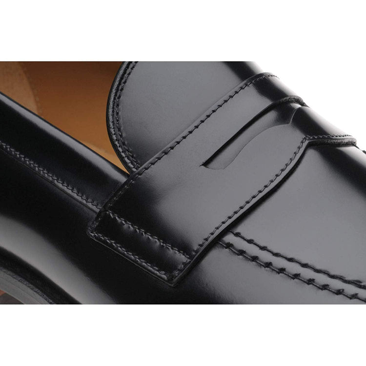 Black Leather Clapham Loafers
