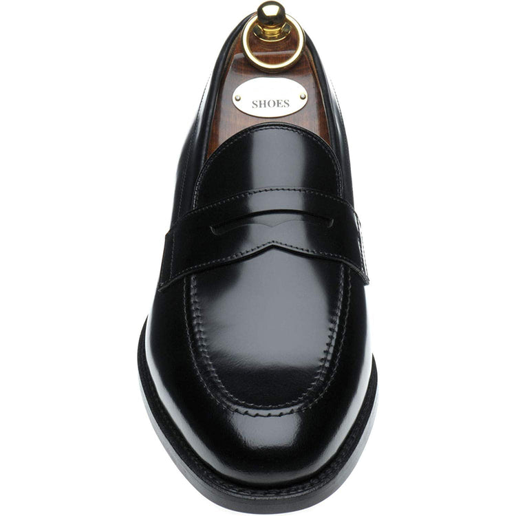 Black Leather Clapham Loafers