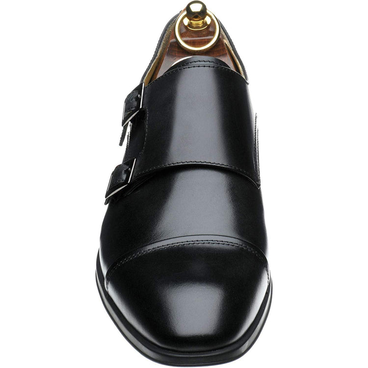 Black Leather Fratton Monk Straps