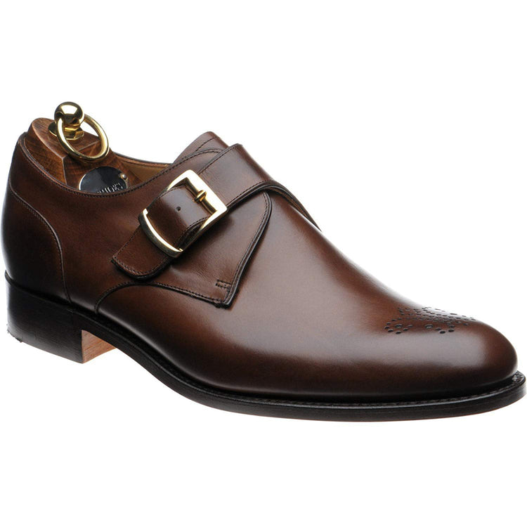 Brown Leather Stamshaw Monk Straps