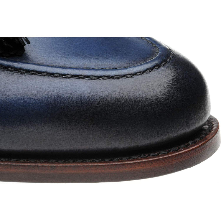 Navy Blue Leather Rainham Loafers