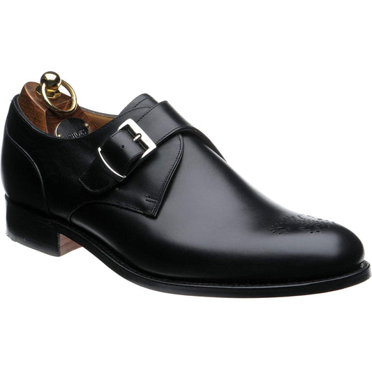 Black Leather Eastney Monk Straps
