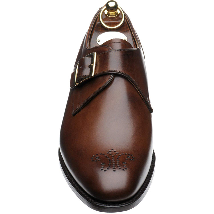 Brown Leather Stamshaw Monk Straps