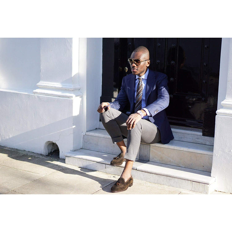 Brown Suede Leather Feltham Loafers