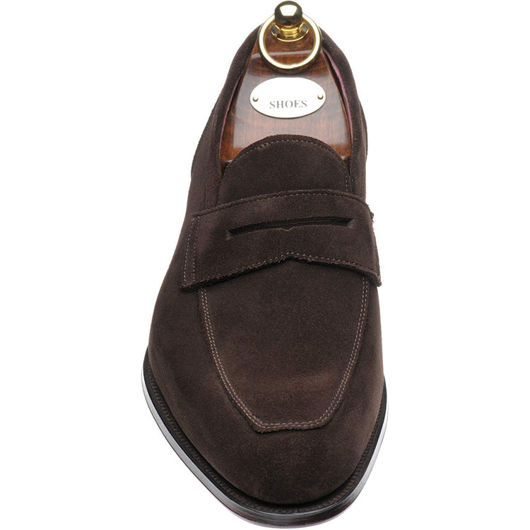 Brown Suede Leather Mortlake Loafers
