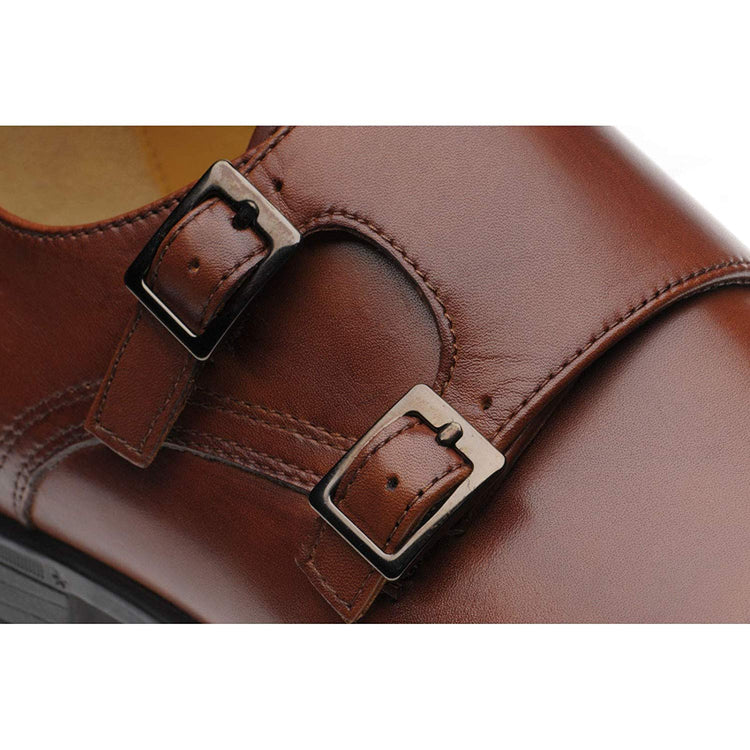 Brown Leather Newtown Monk Straps