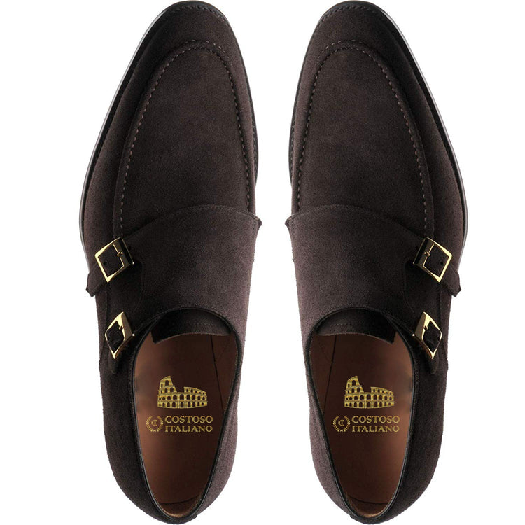 Brown Suede Widley Monk Straps