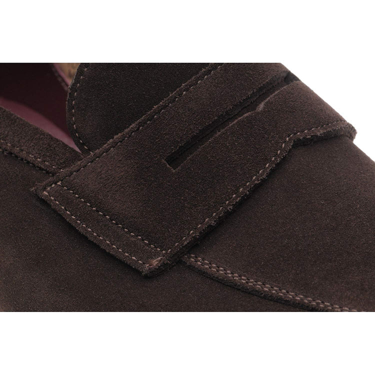 Brown Suede Leather Mortlake Loafers