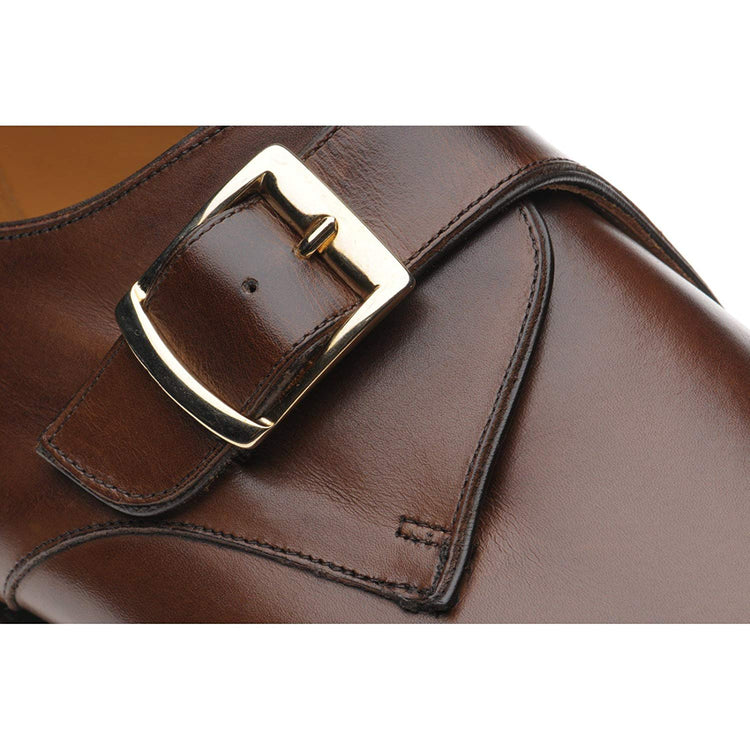 Brown Leather Stamshaw Monk Straps