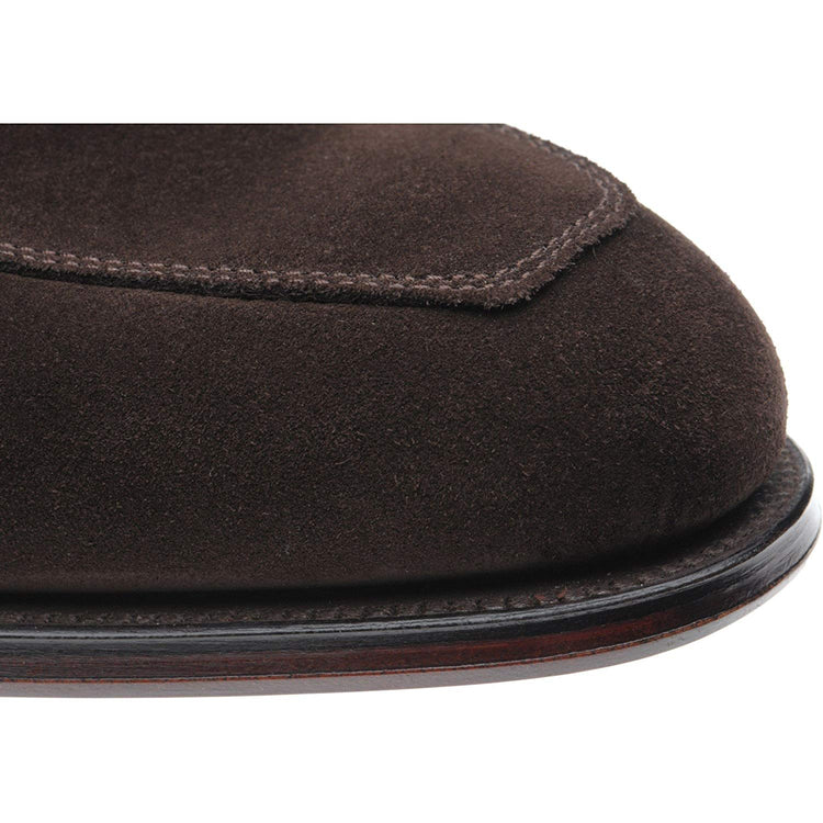 Brown Suede Leather Mortlake Loafers
