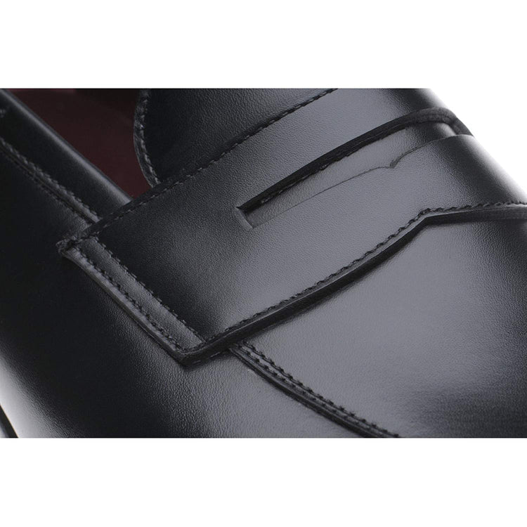 Black Leather Acton Loafers