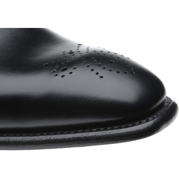 Black Leather Baffins Monk Straps