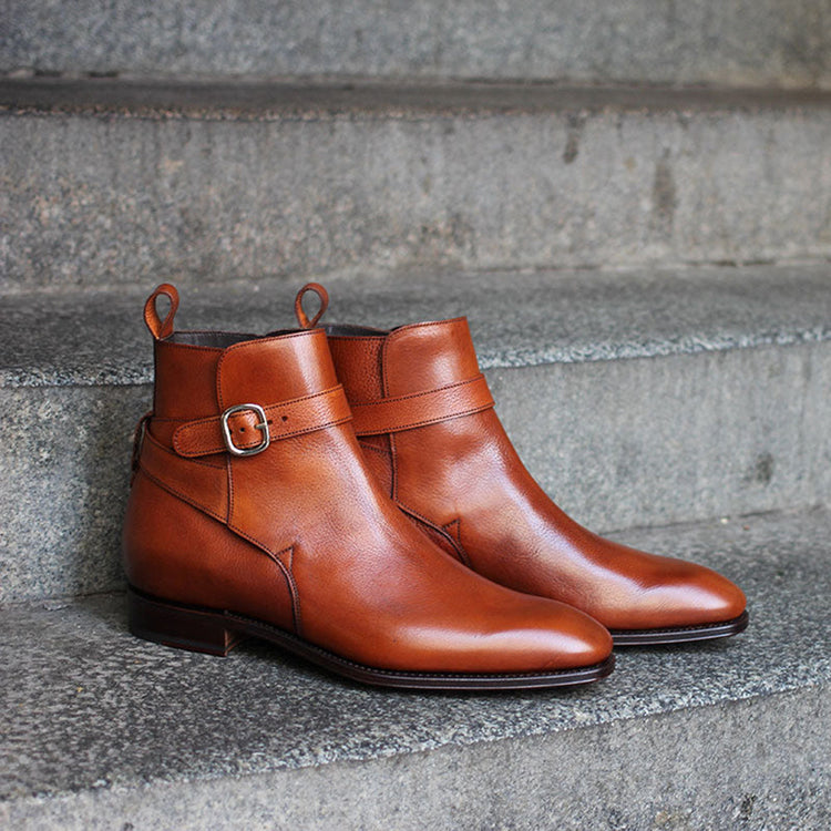 Tan Leather Alvor Slip On Jodhpur Boots