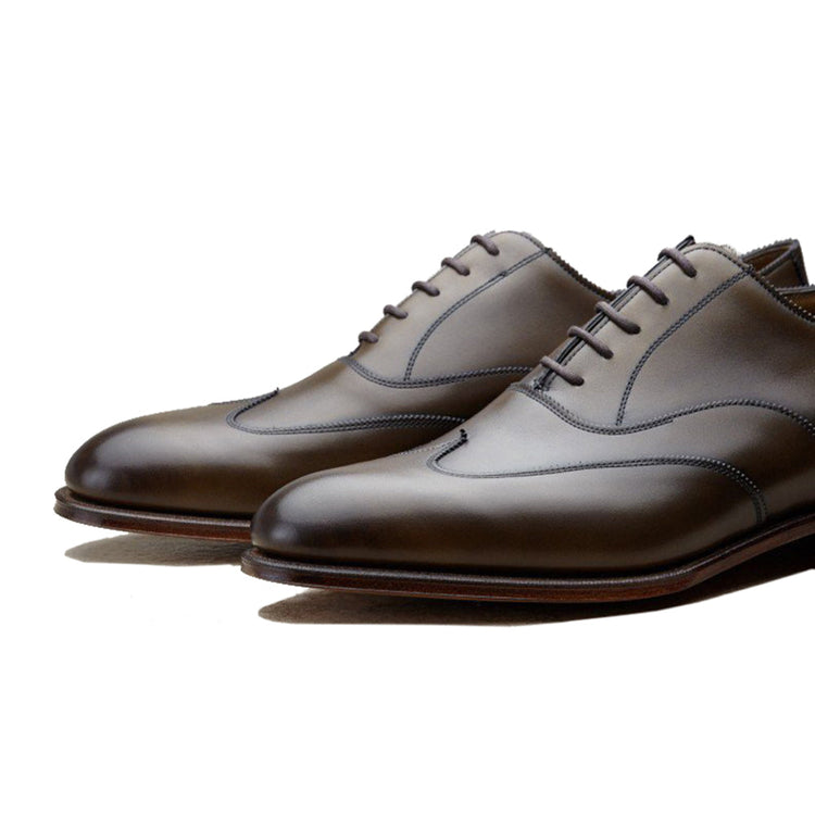 Height Increasing Olive Green Leather Gedling Brogue Oxfords