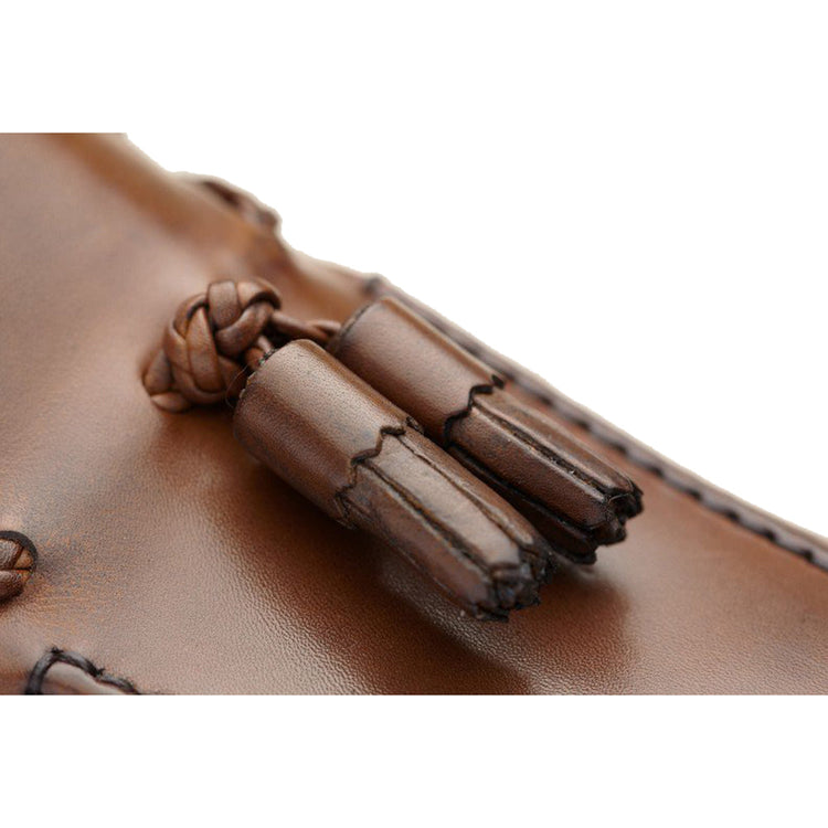 Brown Leather Swale Tassel Loafers