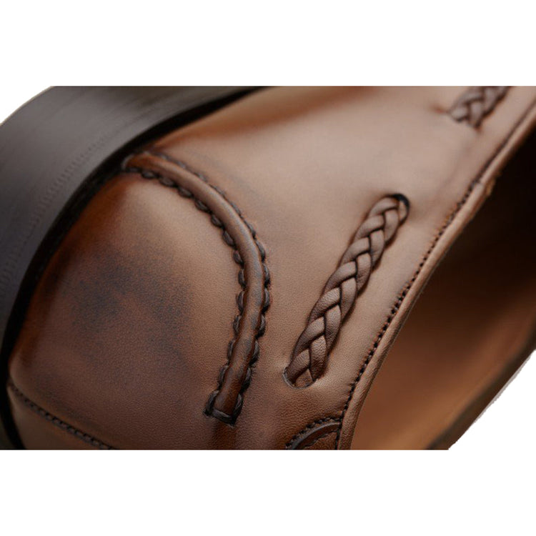 Brown Leather Swale Tassel Loafers