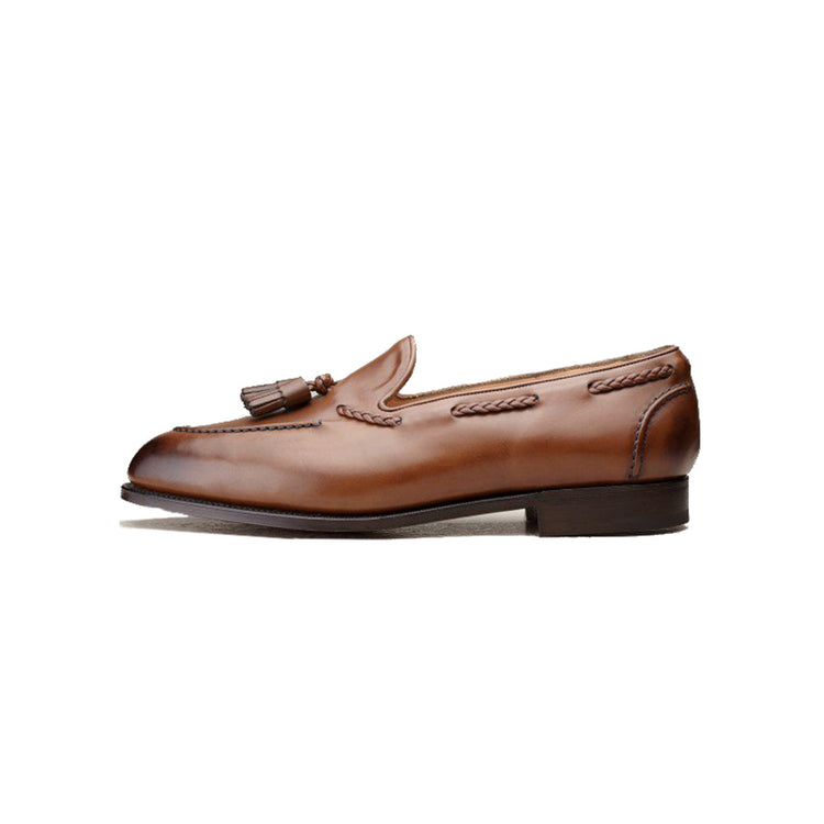 Brown Leather Swale Tassel Loafers