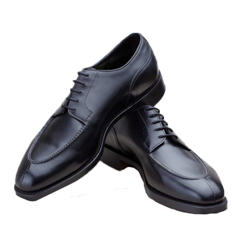 Flat Feet Shoes - Black Leather Hamlet Derby Shoes with Arch Support