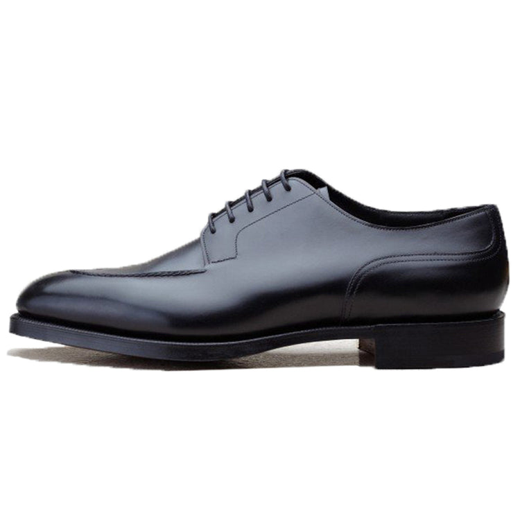 Black Leather Hamlet Derby Shoes