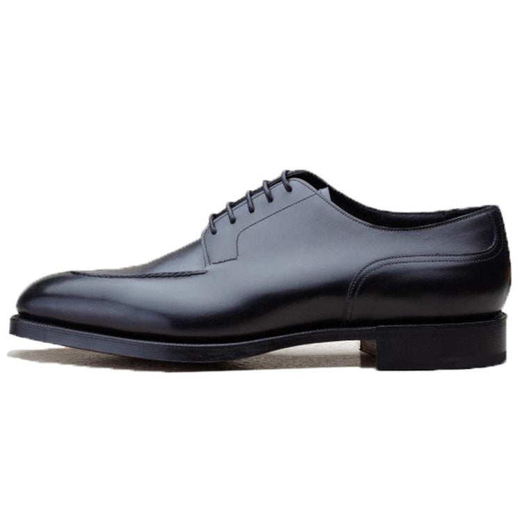 Flat Feet Shoes - Black Leather Hamlet Derby Shoes with Arch Support
