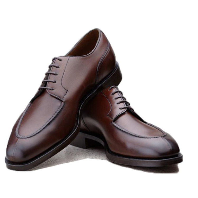 Flat Feet Shoes - Brown Leather Hamlet Derby Shoes with Arch Support