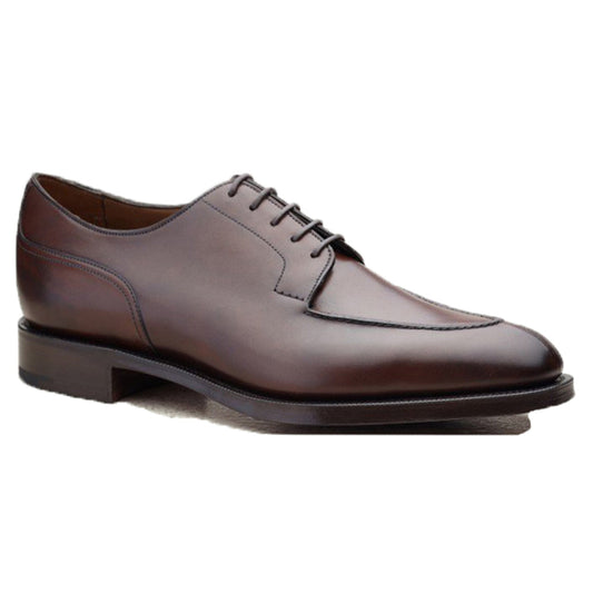Height Increasing Brown Leather Hamlet Derby Shoes
