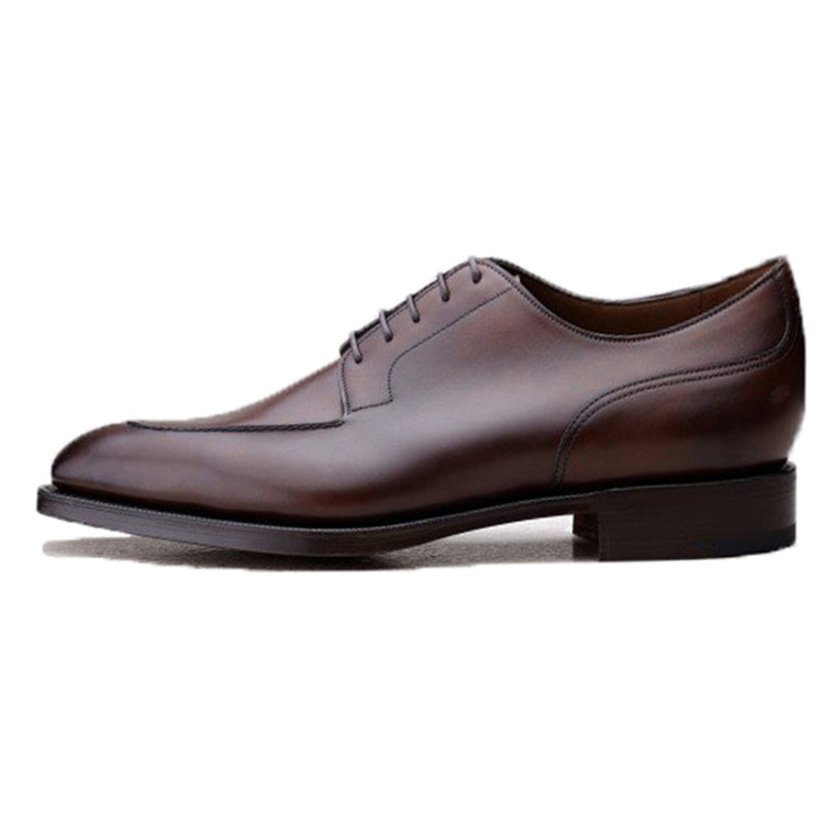 Height Increasing Brown Leather Hamlet Derby Shoes