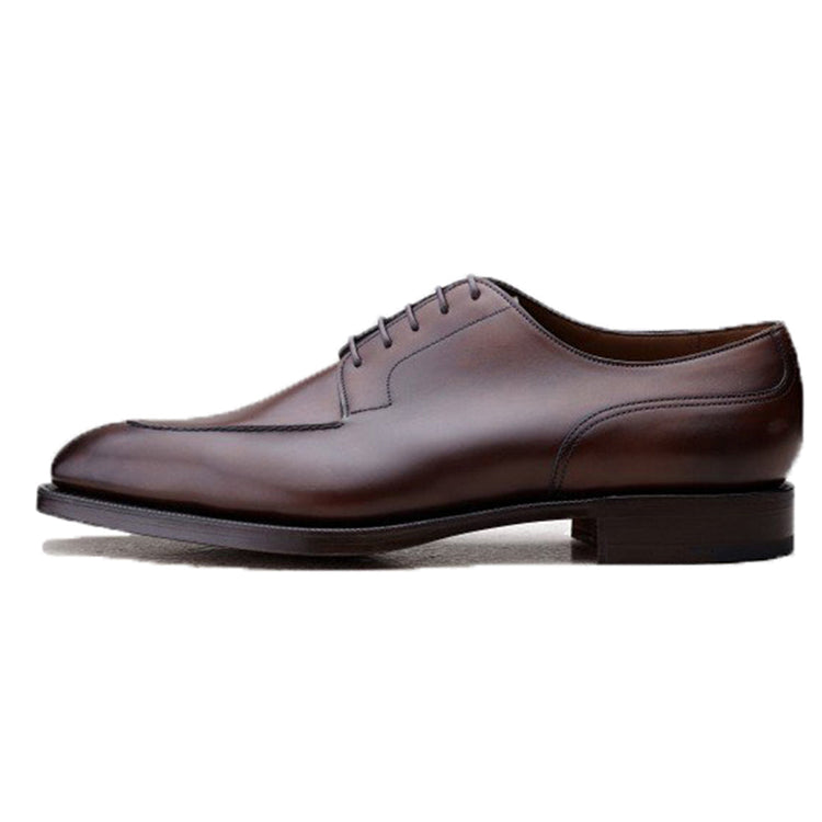 Height Increasing Brown Leather Hamlet Derby Shoes