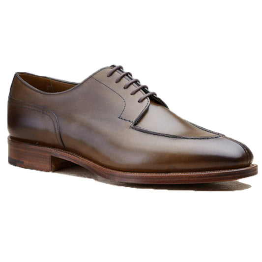 Olive Green Leather Hamlet Derby Shoes