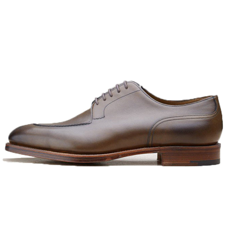 Height Increasing Olive Green Leather Hamlet Derby Shoes