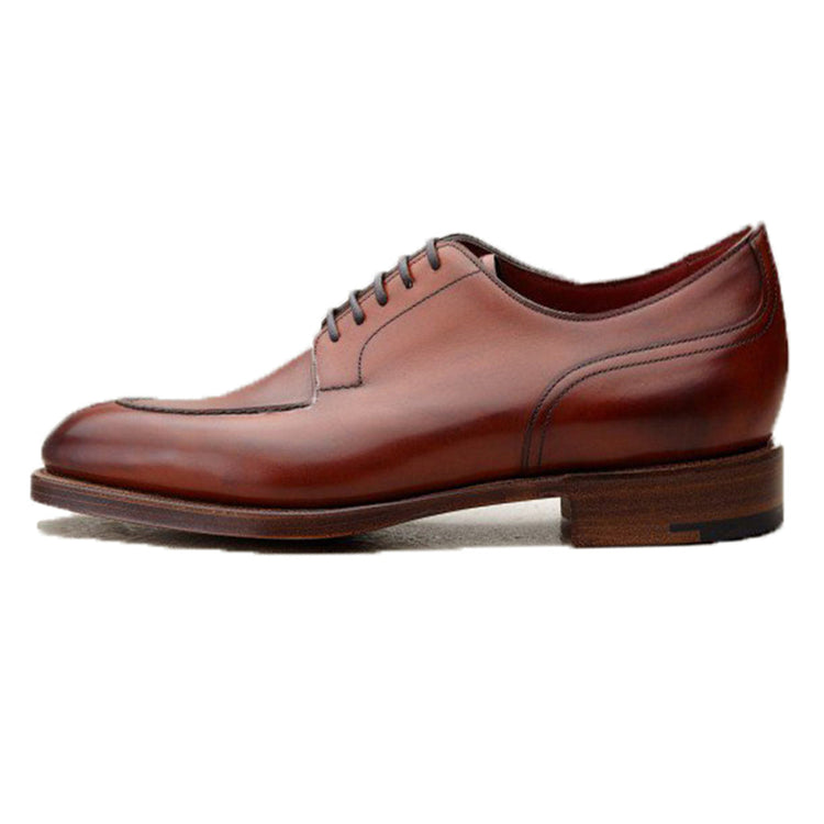 Height Increasing Fire Tan Leather Hamlet Derby Shoes