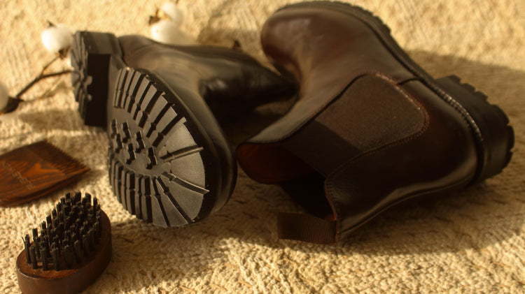 Brown Leather Ferneto Chunky Chelsea Boots